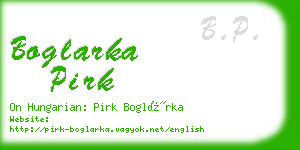 boglarka pirk business card